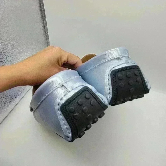 Brand New No Box Loafer Shoes for Men Size 43 Metalic Light Blue Flexible - Picture 3 of 9